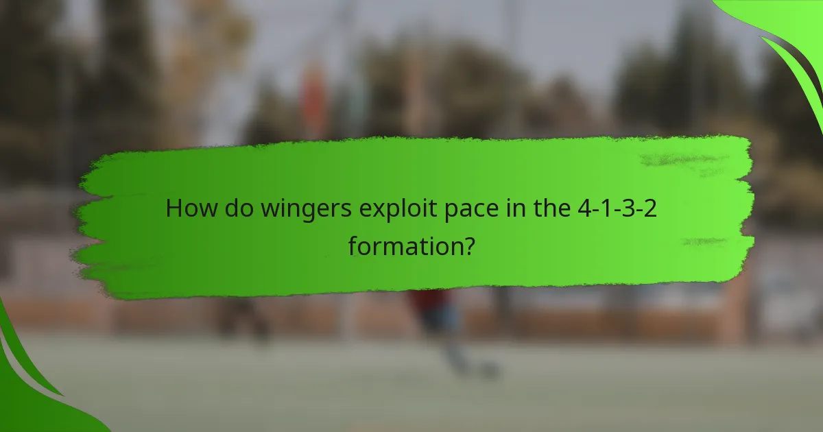 How do wingers exploit pace in the 4-1-3-2 formation?