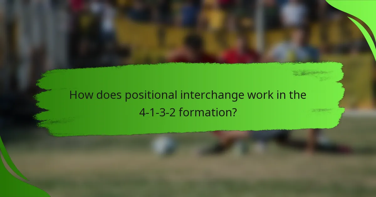How does positional interchange work in the 4-1-3-2 formation?