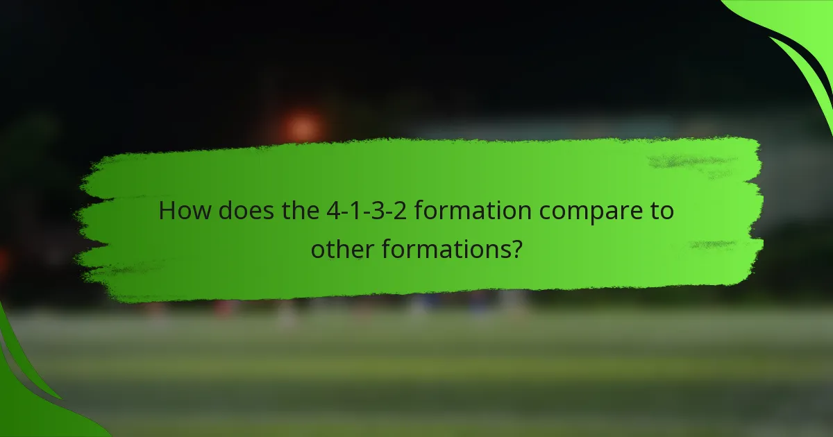 How does the 4-1-3-2 formation compare to other formations?