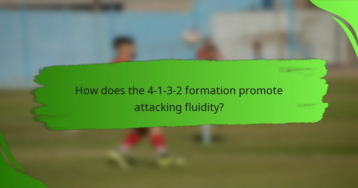 How does the 4-1-3-2 formation promote attacking fluidity?