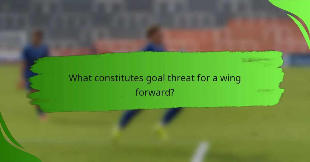 What constitutes goal threat for a wing forward?